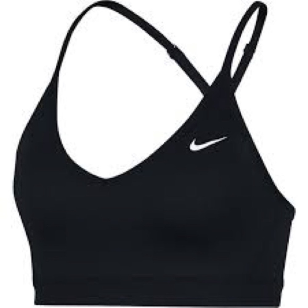 NWT 🧘🏻‍♀️🏃‍♀️⛹️‍♀️ BLACK NIKE RAZORBACK “INDY PLUS” DRI-FIT PADDED SPORTS BRA 1X - Picture 2 of 10